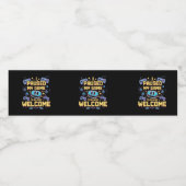 Ik pauzeerde mijn spel om hier te zijn Welkom Game Waterfles Etiket (Enkel label)