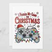 Ik pauzeerde mijn spel voor kerst gamer gaming Ker Feestdagenkaart (Voorkant / Achterkant)