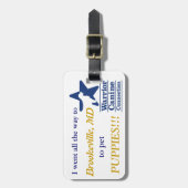 Ik Pet Puppies!  Bagage label (Voorkant verticaal)