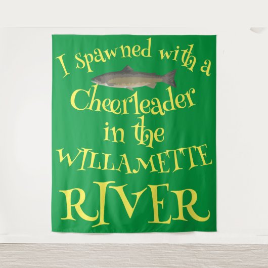 Ik piepte met een cheerleader in de Willamette Wandkleed (Voorkant)
