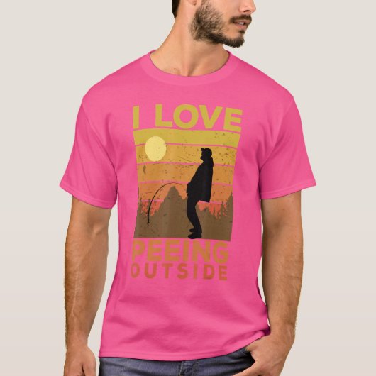 Ik pik buiten Camping T-shirt (Voorkant)