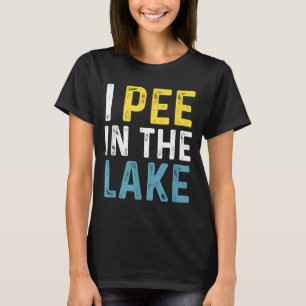 Ik plas in het meer Fun vakantie in de zomer T-shirt
