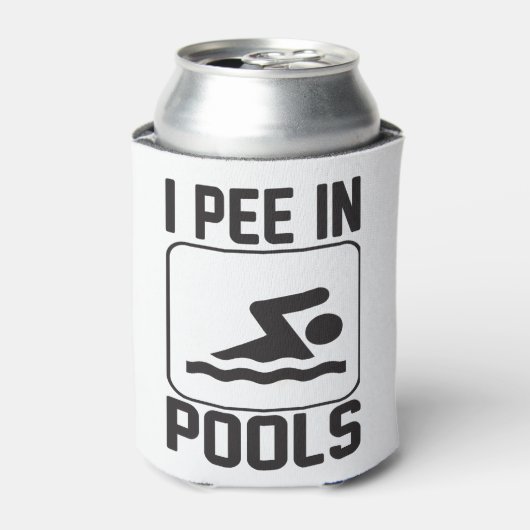 Ik plas in het zwembad blikjeskoeler (Blikje Voorkant)