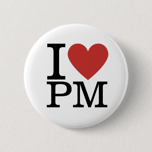 Ik ❤️ PM Projectmanagement voor werknemer Aangepas Ronde Button 5,7 Cm