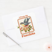 Ik poep op fascisten vierkante sticker (Envelop)