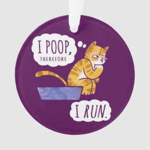 Ik poop, dus ik maak een grappige kat. ornament