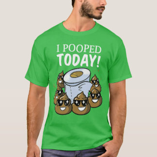 Ik Poopedoday Grappig Poopoilet Papier Grap Grappi T-shirt