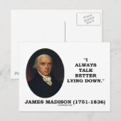 Ik praat altijd beter liggend (James Madison) Briefkaart (Voorkant / Achterkant)