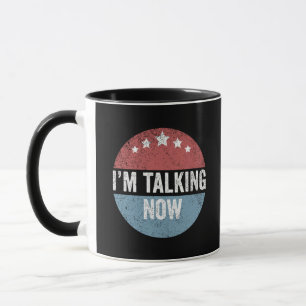 Ik praat nu Trump Kamala Presidentiële debat Mok
