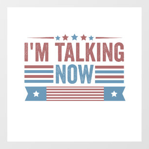 Ik Praat Nu Trump Kamala Presidentiële Debat Raamsticker