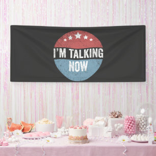 Ik praat nu Trump Kamala Presidentiële debat  Spandoek