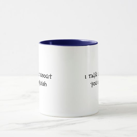 Ik praat onzin over jou in Elvish Funny Mok (Midden)