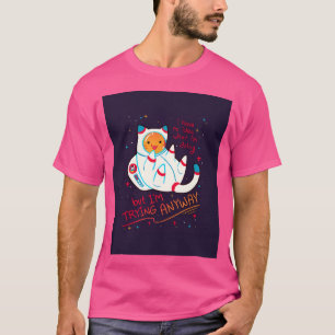 Ik probeer toch Catstronaut T-shirt