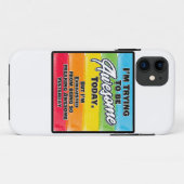 Ik probeer vandaag Geweldige te zijn Case-Mate iPhone Case (Achterkant (horizontaal))