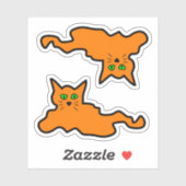 Ik probeerde kat vinyl Stickers (Vel)