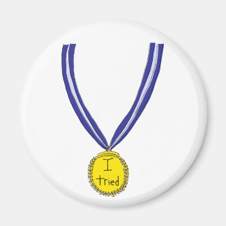 Ik probeerde medaille magneet