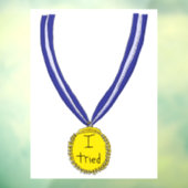 Ik probeerde medaille raamsticker (Vel 3)