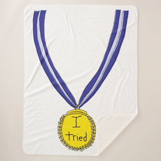 Ik probeerde medaille sherpa deken (Voorkant)