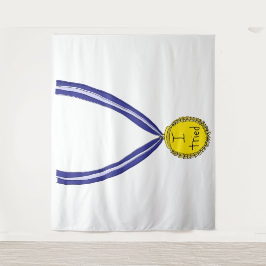 Ik probeerde medaille wandkleed (Voorkant)