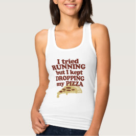 Ik probeerde te rennen, maar ik bleef mijn Pizza l T-shirt