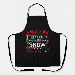 Ik quilt in de sneeuw kerst lelijke trui schort