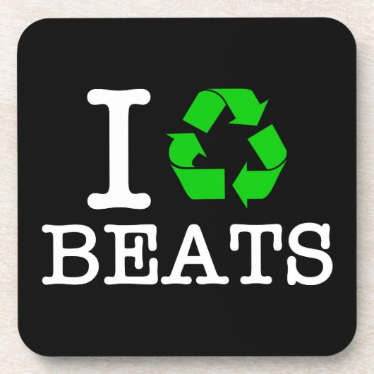 Ik recycle beats onderzetter (Voorkant)