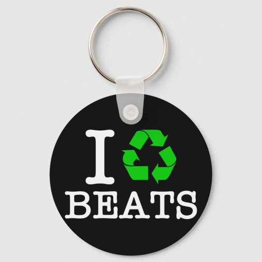 Ik recycle beats sleutelhanger (Voorkant)