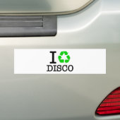 Ik recycle Disco Bumpersticker (Op auto)
