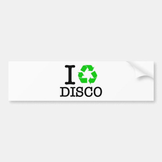 Ik recycle Disco Bumpersticker (Voorkant)