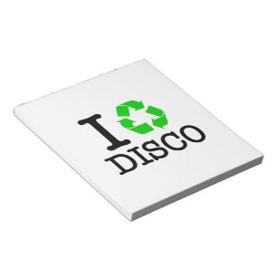 Ik recycle Disco Notitieblok