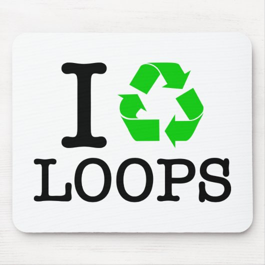 Ik recycle loops muismat (Voorkant)