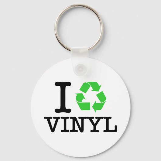 Ik recycle vinyl sleutelhanger (Voorkant)