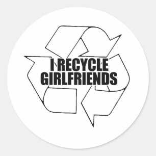 Ik recycle vriendinnen ronde sticker