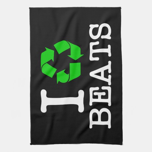 Ik Recyclen Beats Theedoek (Verticaal)