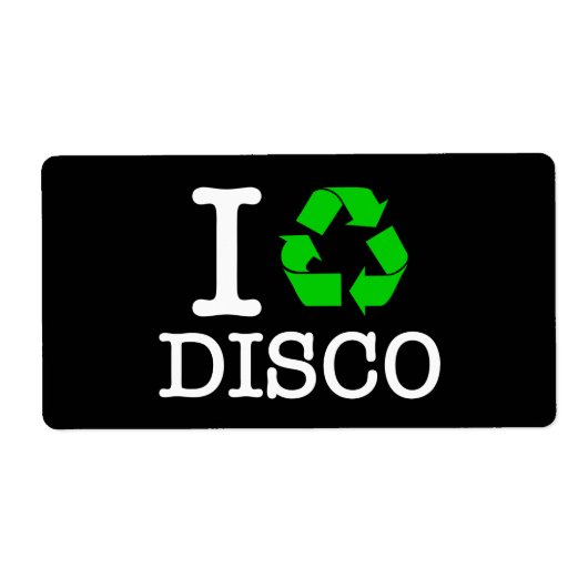 Ik Recyclen Disco Etiket (Voorkant)