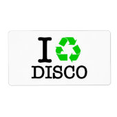Ik Recyclen Disco Etiket (Voorkant)
