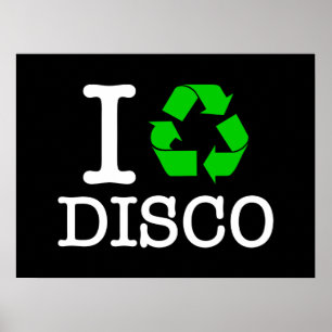 Ik recyclen Disco Poster