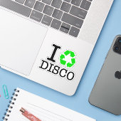 Ik Recyclen Disco Sticker (Laptop met iPhone)