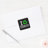 Ik Recyclen Disco Vierkante Sticker (Envelop)
