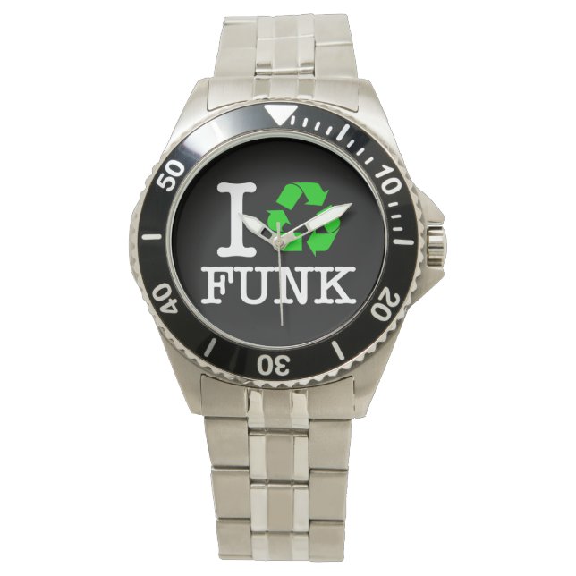Ik Recyclen Funk Horloge (Voorkant)