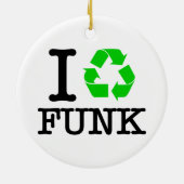 Ik Recyclen Funk Keramisch Ornament (Achterkant)