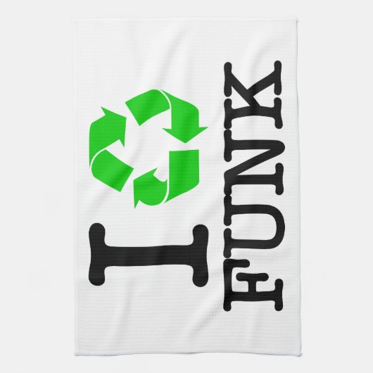 Ik Recyclen Funk Theedoek (Verticaal)