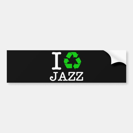 Ik Recyclen Jazz Bumpersticker (Voorkant)