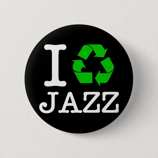Ik Recyclen Jazz Ronde Button 5,7 Cm (Voorkant)