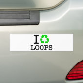Ik Recyclen Loops Bumpersticker (Op auto)
