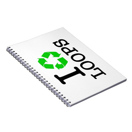 Ik Recyclen Loops Notitieboek (Rechterzijde)