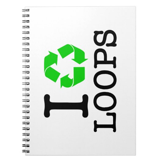 Ik Recyclen Loops Notitieboek (Voorkant)