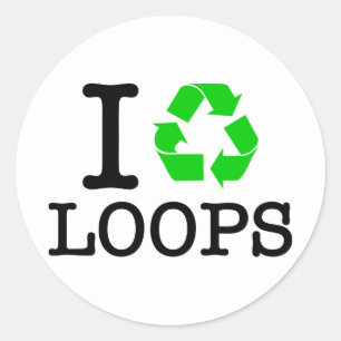 Ik Recyclen Loops Ronde Sticker