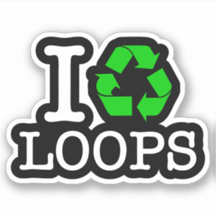 Ik Recyclen Loops Sticker