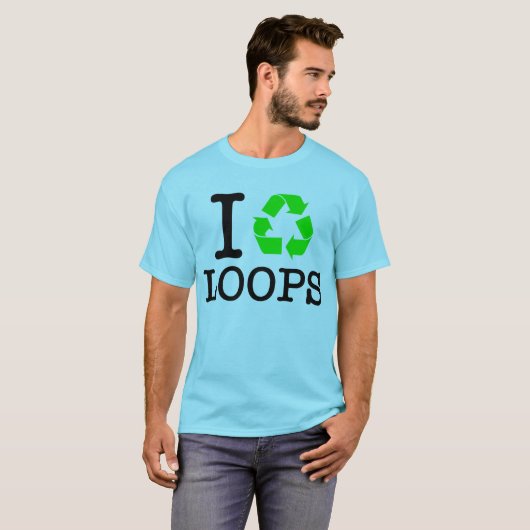 Ik Recyclen Loops T-shirt (Voorkant volledig)